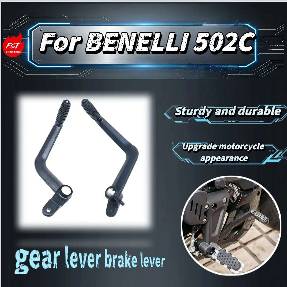 

For Benelli 502C Motorcycle Gear Shift Lever & Rear Brake Pedal, Anti-slip Enlarged Foot Peg OEM Direct Replacement Modified