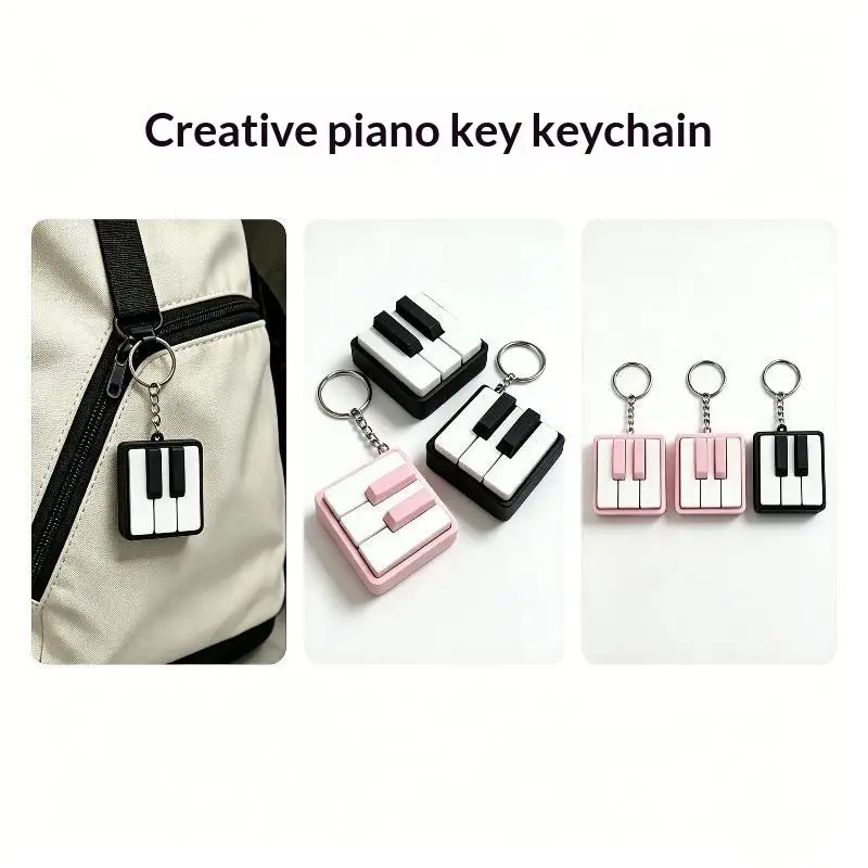 3D-Gedrucktes Mini-Klavier-Tastenfeld Klicker Fidget-Spielzeug Sensorisches Stressabbau-Schlüsselanhänger Büro-Schreibtisch-Deko Souvenir-Geschenk – Detail 9