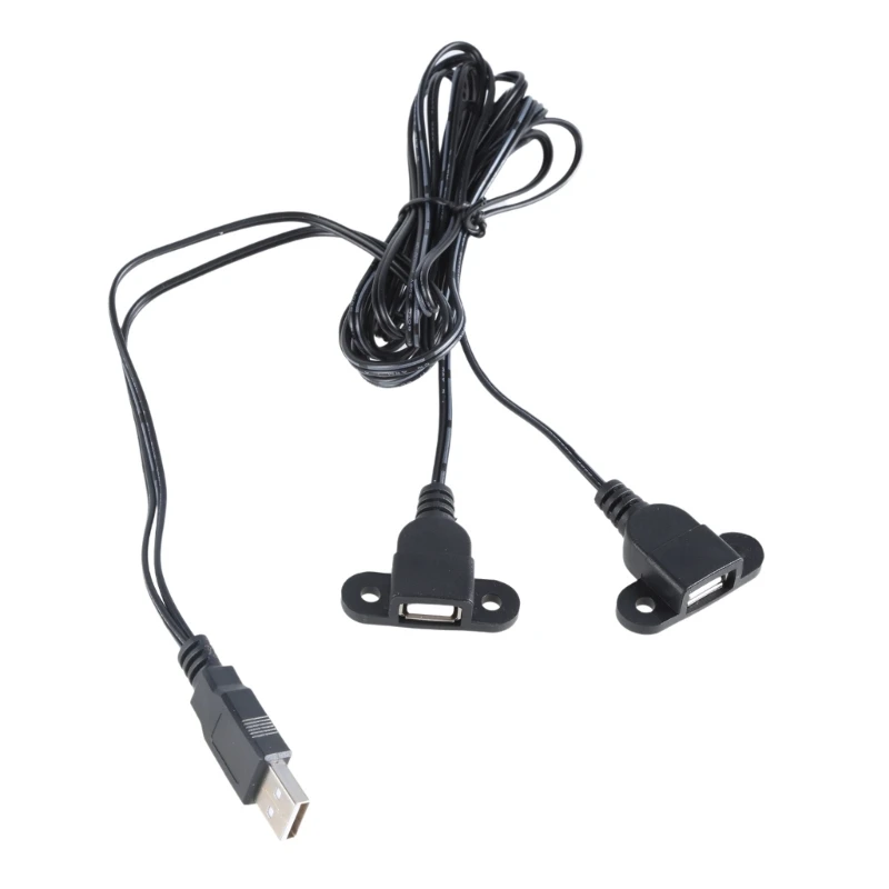 Cable carga divisor USB, doble salida, puerto a macho, patrón orificio fijo para fácil montaje