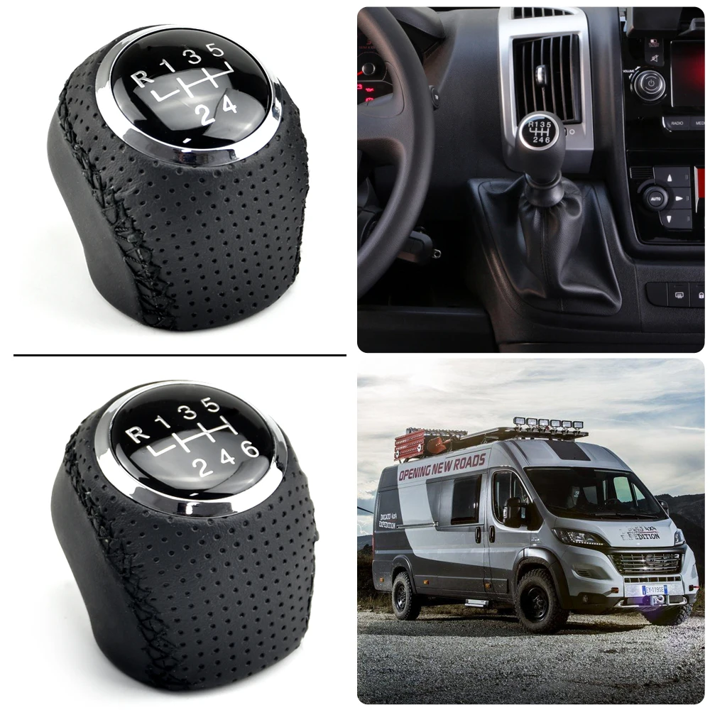 Leather Car Shift Gear Knob Lever HandBall Fit For Citroen Jumper Relay For Fiat Ducato for Peugeot Boxer 2002-2014
