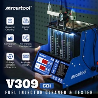 MR CARTOOL GDI Fuel Injector Cleaner & Tester V309 High Pressure TFSI TSI Car Nozzle Injector Ultrasonic Cleaning Machine