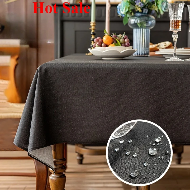 

New tablecloth straight-edge version tablecloth household imitation cotton and linen dining table cloth