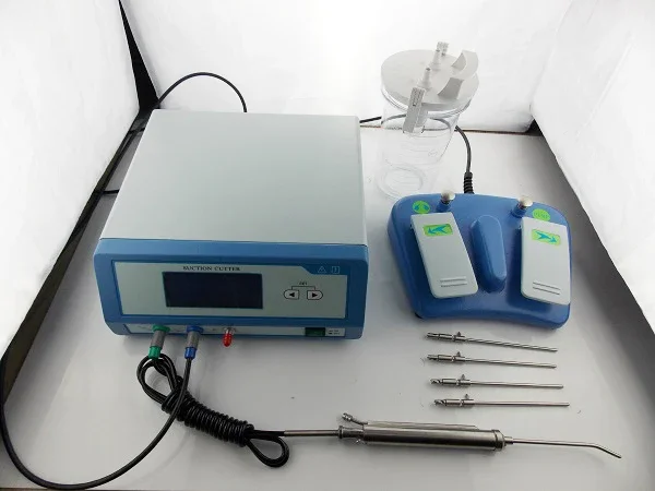 Hand‑held demo suction‑cut hand‑unit prototype equipped with built‑in vacuum pump module
