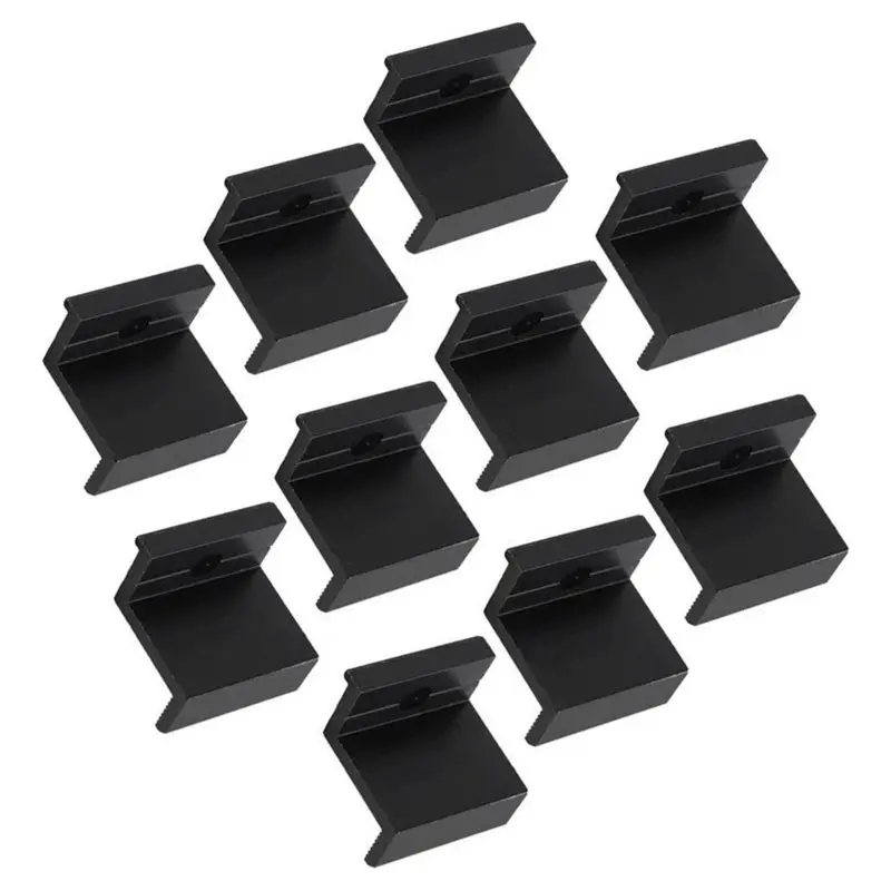 [A93Z!】 Solar System Accessories 10Pcs Solar Panel End Clamps Aluminum Alloy Anti-Corrosion PV Mounting For 30Mm Frame