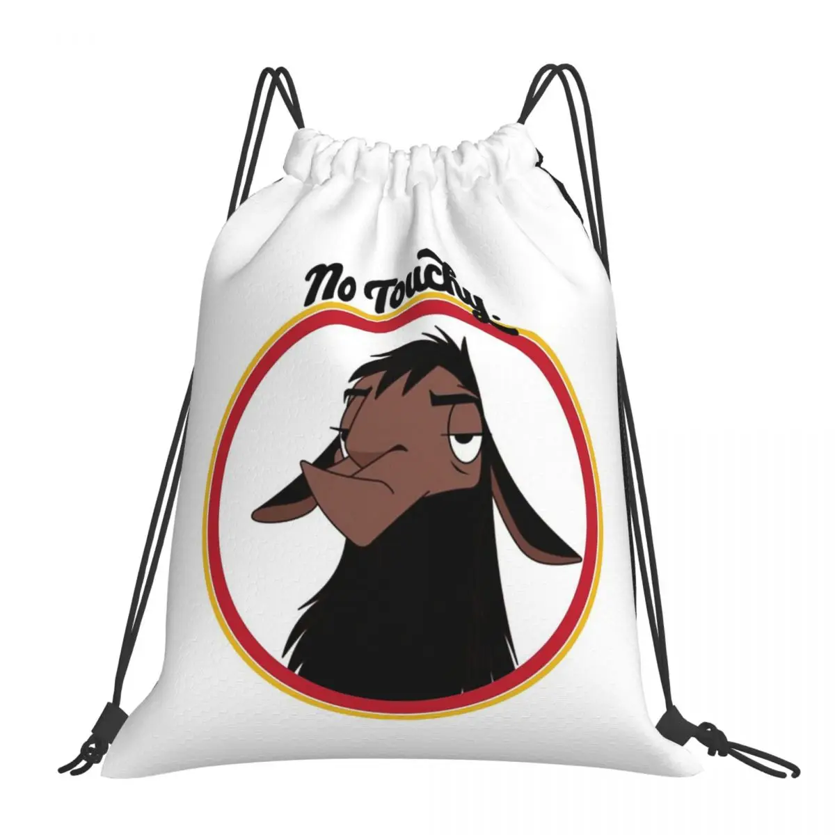 

Kuzco NO TOUCHY Sad Llama Emperor's New Groove Emperor Backpacks Drawstring Bags Drawstring Bundle Pocket Book Bags