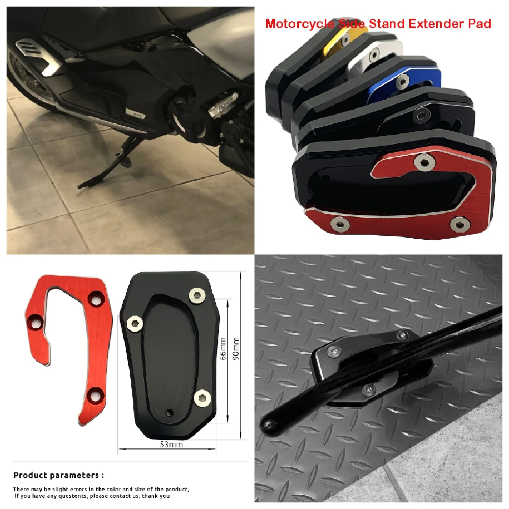 For Yamaha TMAX 560 TECH MAX T-MAX 530 SX DX ABS 2017-2024 Motorcycle Side Stand Enlarger Extender Plate Base Extension Widener