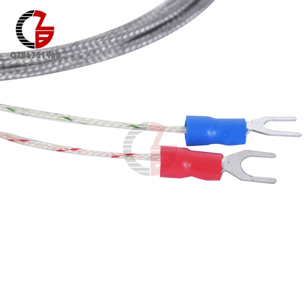 1M 2M PT100 M6 M8 K Type Screw Thermocouple Temperature Controller Sensor Probe 0-800C Stainless Steel Thermal Detect Sensor