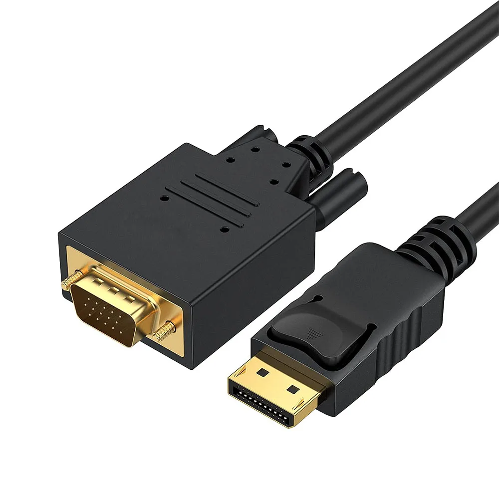 HDmatters DisplayPort to VGA Cable 1080P DisplayPort DP to VGA Adapter Monitor Cable for Nvida AMD HDP Dell Lenovo Asus PC