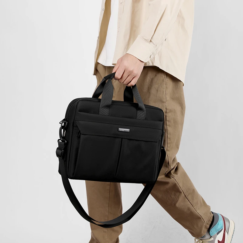 New Men's Large-capacity Horizontal Shoulder Bag Messenger Bags Briefcase Multifunctional Simple A4 Book Handbag Business bag 가방