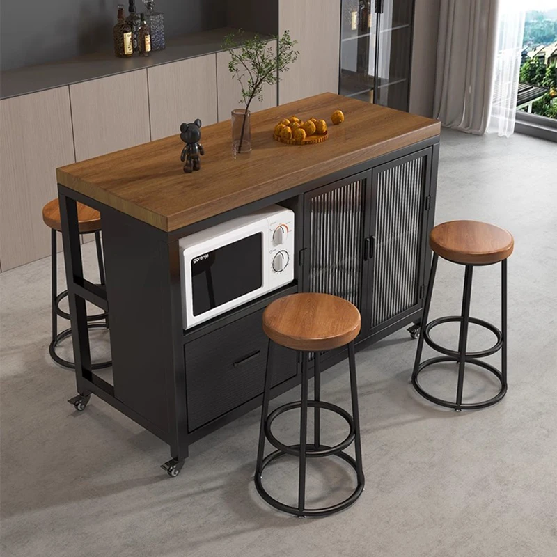 

French Vintage Kitchen Island Elegant Beauty Premium Aesthetic Kitchen Island Classic Storage Cuisine Meuble Kitchen Furniture