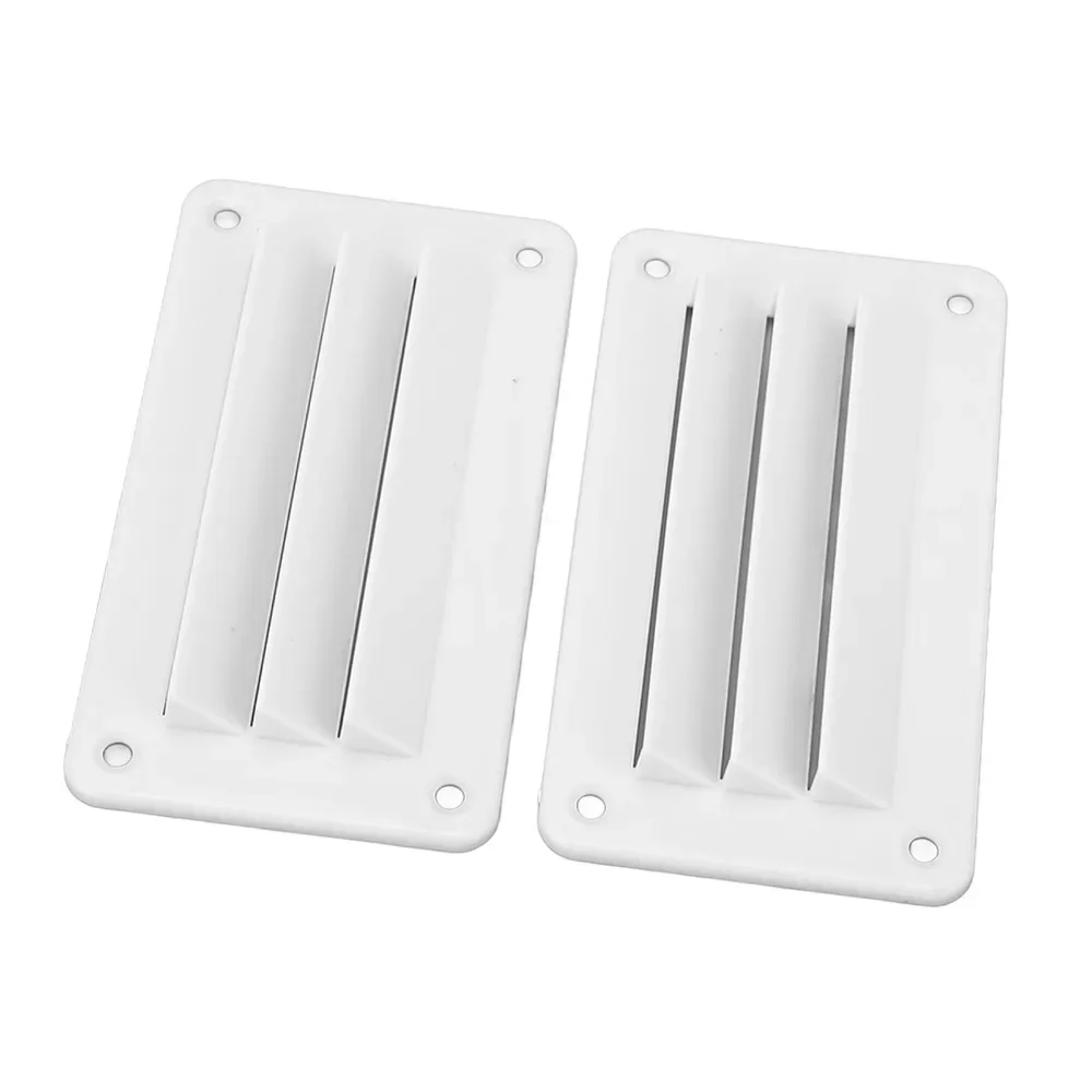 2pcs Set Flush Mount Nylon RV Air Vent Louver White Louvered Vents Louvered Flush Vent Boat Vent Boat Yacht