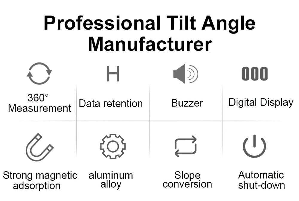 Accelerometer  Waterproof with Magnetic Waterproof Digital Display Inclinometer