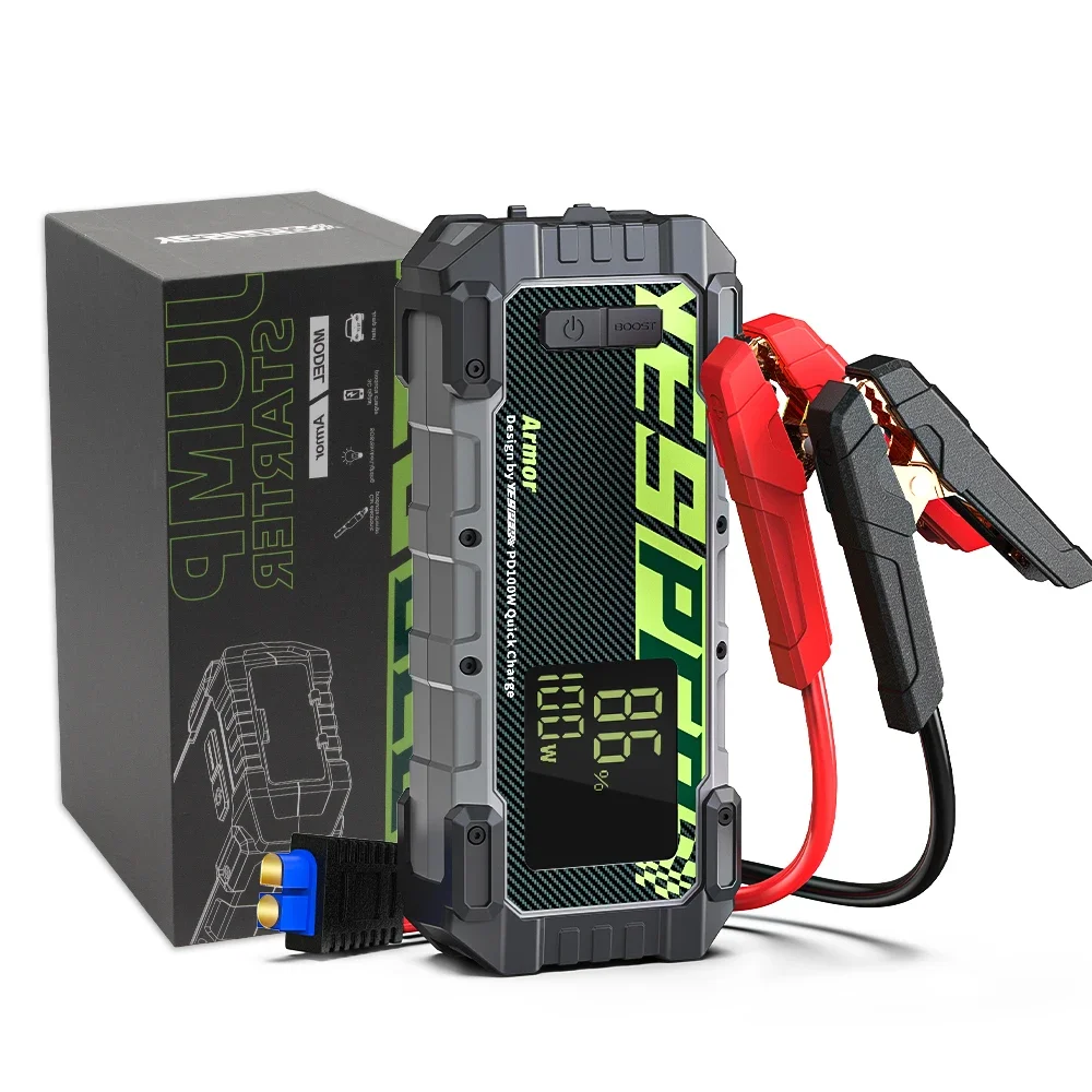 Yesper Armor Model New Design 12v Automobile Charger Emergency Supply Mobile Power Bank Portable Car Battery Jump Starter