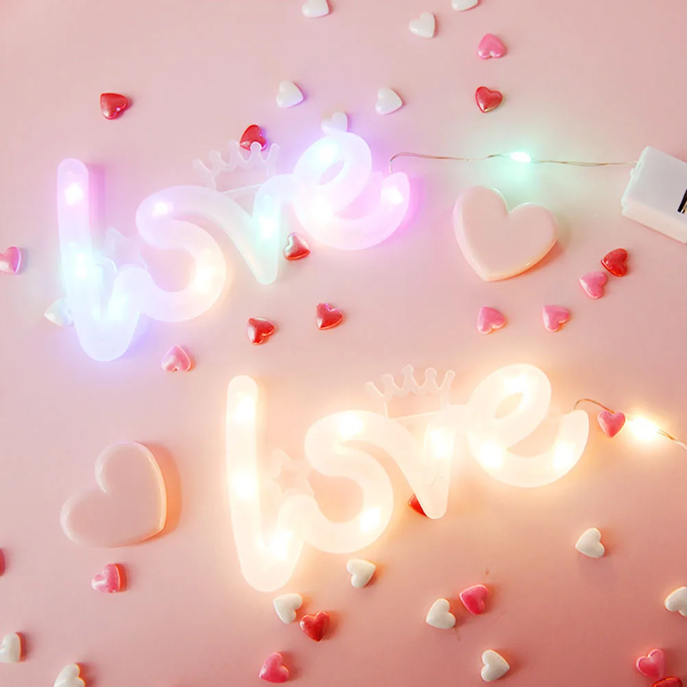 

2Pcs Night Lamp Love Styled Premium Festival Party Wedding Cake Lamp Bedroom Desk Decoration Valentine's Day Gift