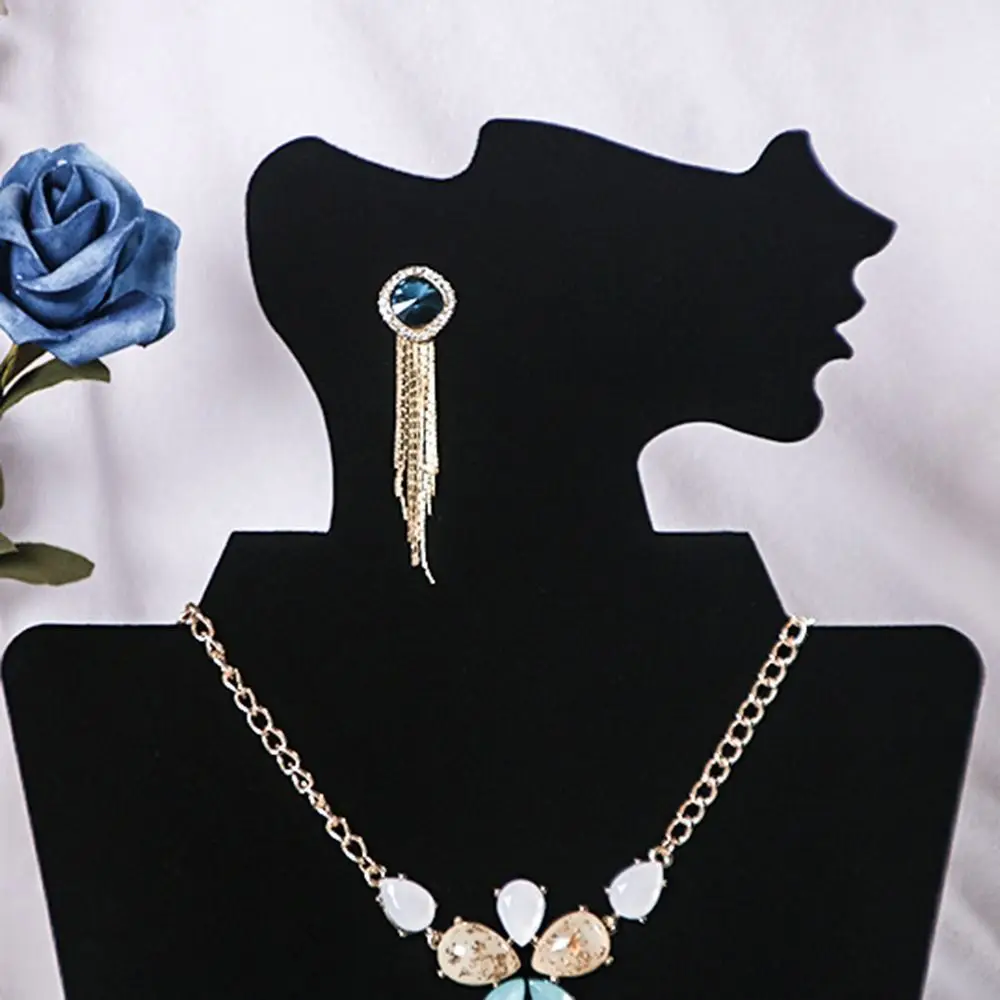 패브릭 마네킹 쥬얼리 디스플레이 스탠드 사이드 페이스 마네킹 헤드 흉상 초상화 목걸이 팔찌 귀걸이 홀더 독특한