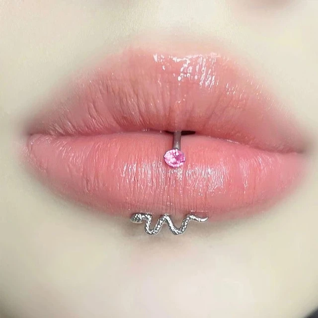 1PC Schlange Lippen Ring Zirkon Vertikale Labret Piercing Edelstahl Hufeisen C Ring Korper Piercing Schmuck Spicy Girl AliExpress