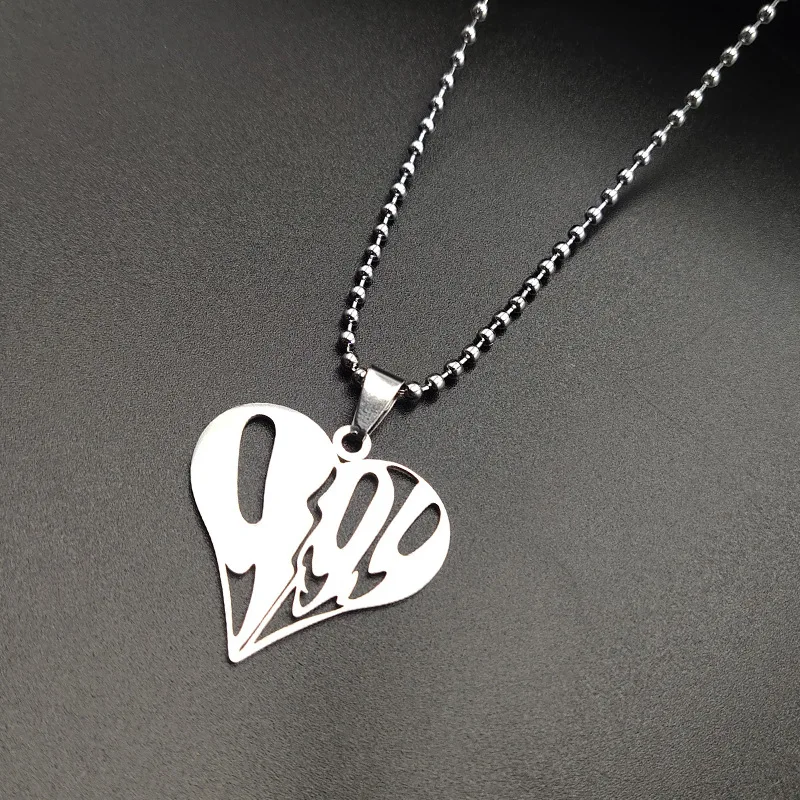 Juice Wrld 999 Stainless Steel Necklace Pendant with No Fading Hip Hop Rap Jewelry for Men Boys Fans Gifts