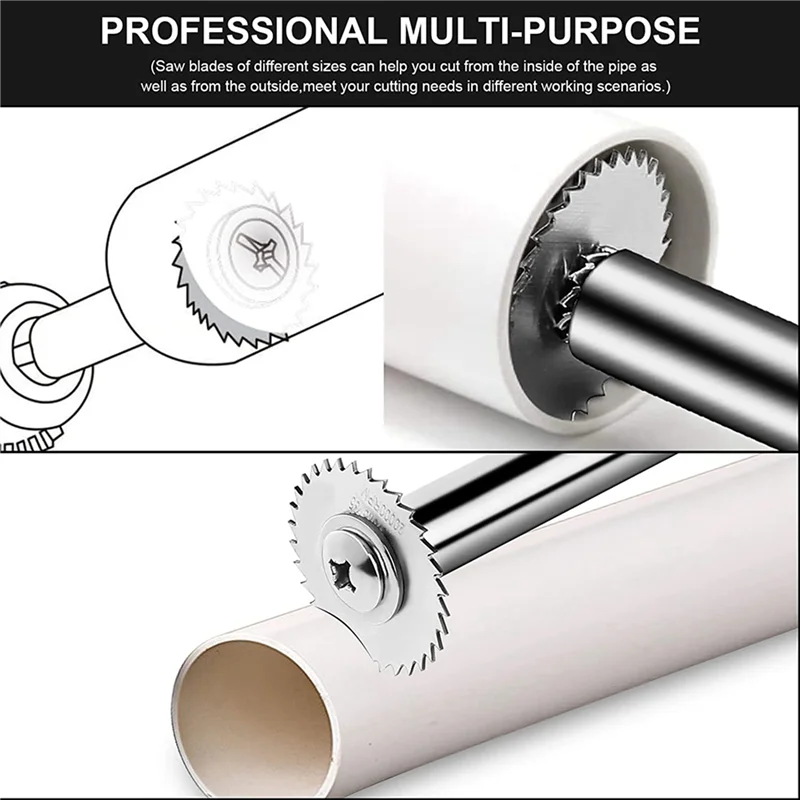 PZHI-2 Set PVC Pipe Inside Cutter With 1/4Inch Hex Shank, Plumbing Inside Cutter, 32MM & 44MM, With Wire Saw