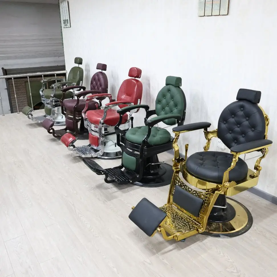 Schwarzer Friseurstuhl mit Fußpedal im Großhandel – 360° ° Rotation, hydraulisches Hubsystem, kommerzielle Möbel für Schönheitsfriseursalons – Detail 3