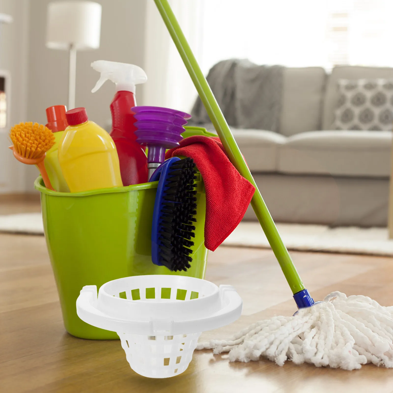 Versatile Mop Bucket Basket with Heavy Duty Squeezer Optimized for Efficient Floor Drying and Easy Storage Mop Bucket Filter