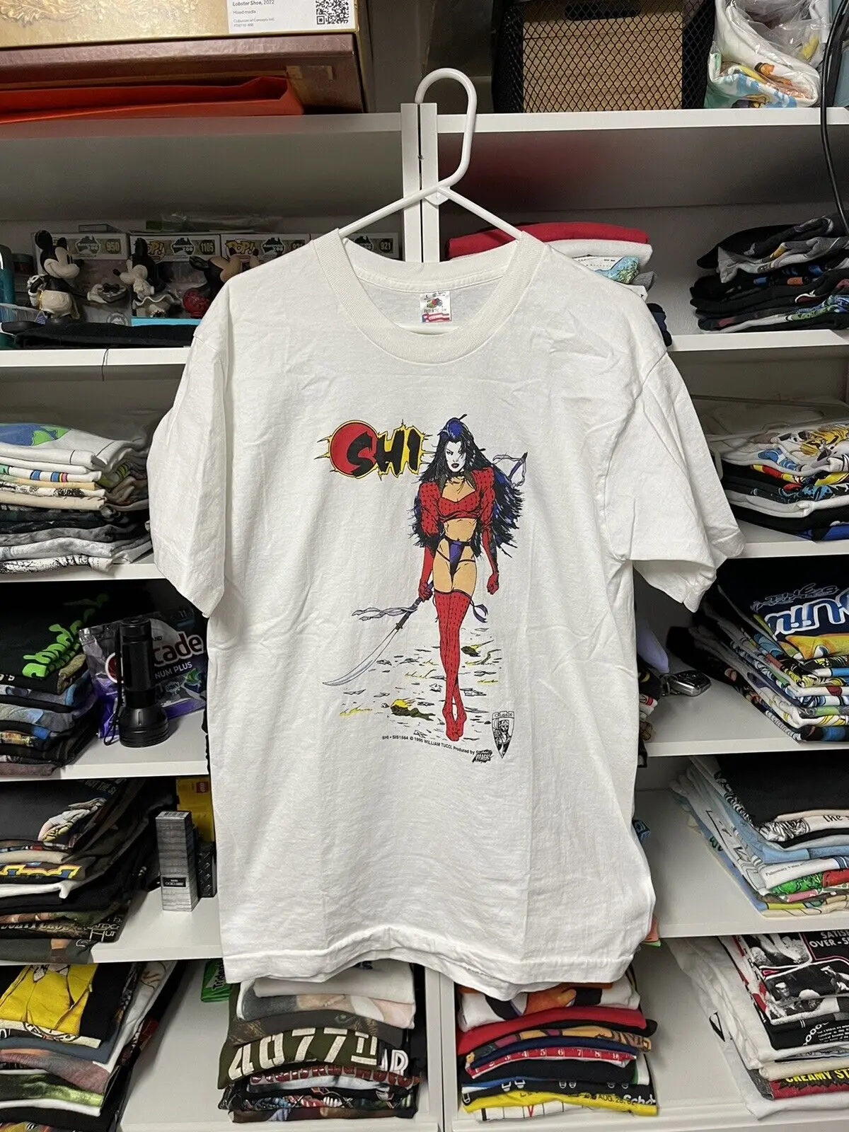 Винтажная футболка с рисунком Ши 1995 Уильям тучи из редкого комикса, белая, большая
