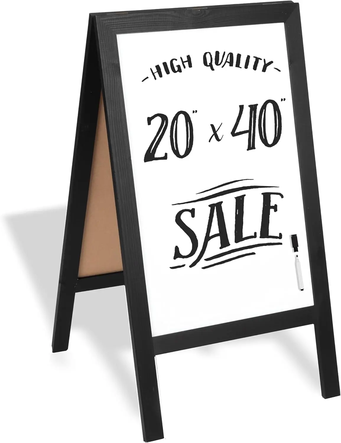 

Magnetic Dry Erase Whiteboard Sign, 40x20 Inch A-Frame Menu Board for Restaurant Business Trade Show