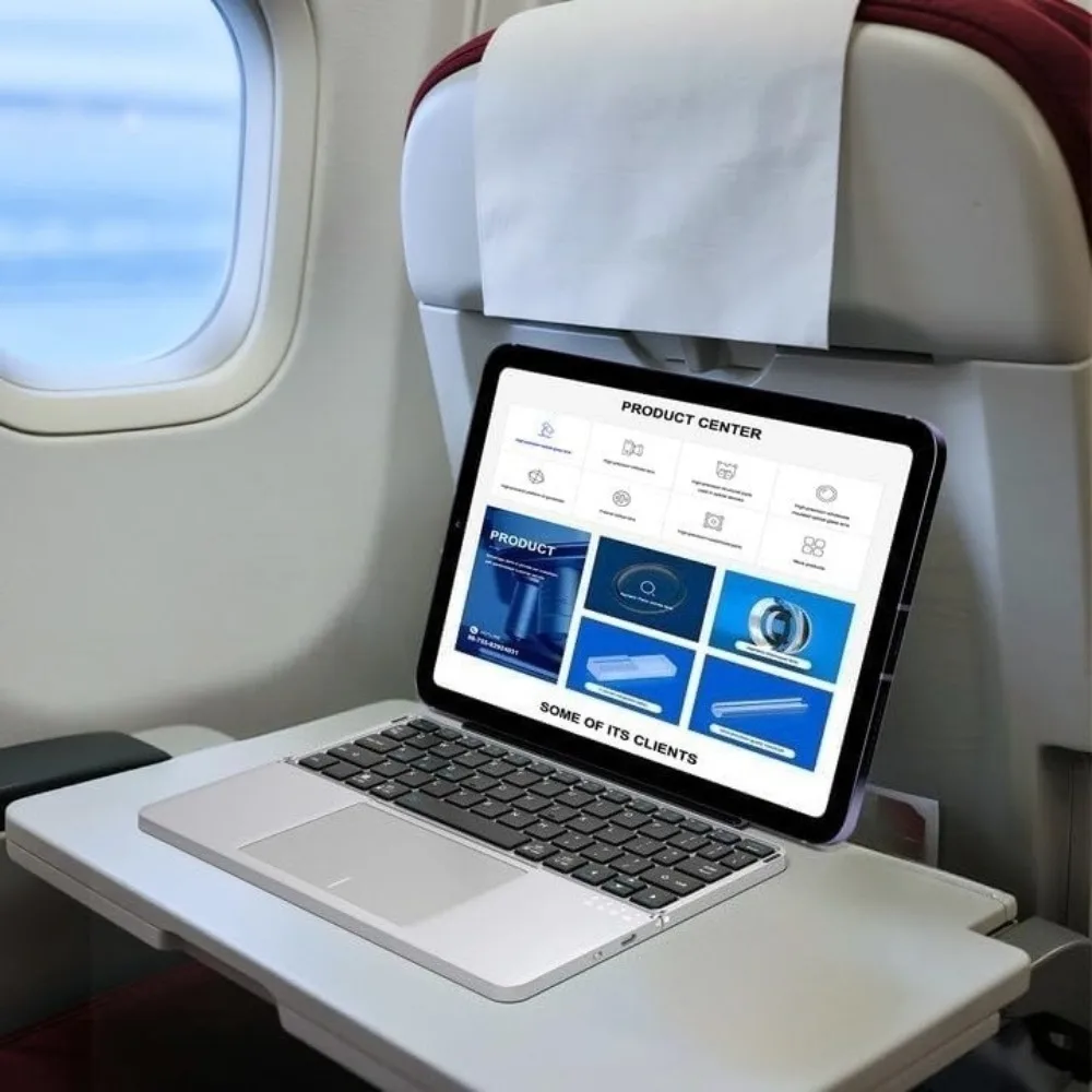 2025 New Foldable Bluetooth 5.0 Keyboard with Touchpad and Phone Holder for Tablets PC iOS Android Windows Mac