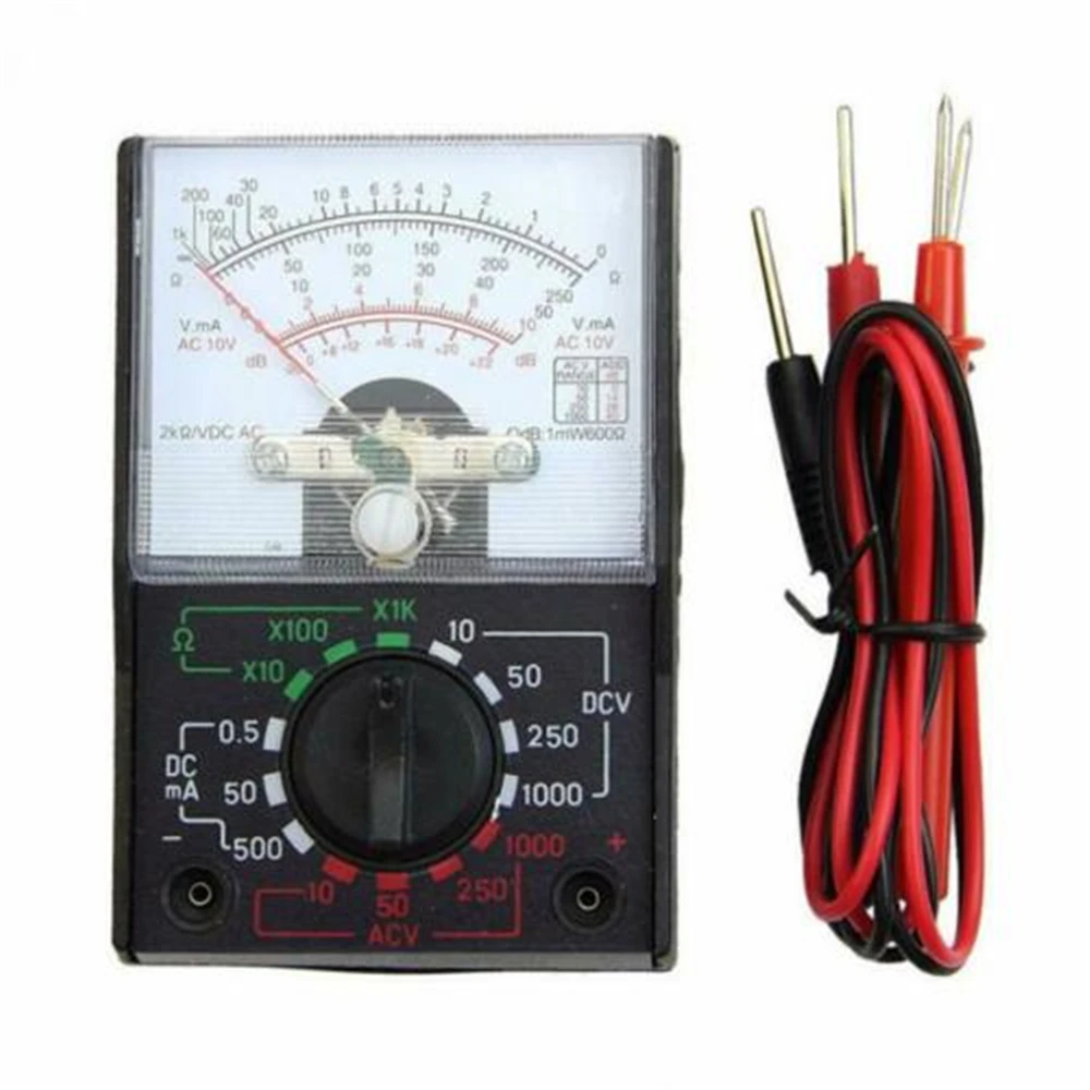 MF-110A Multimeter Portable Electric Analog Multitester Pointer Voltmeter Ammeter AC/DC Voltage Current OHM Multi Meter Tester
