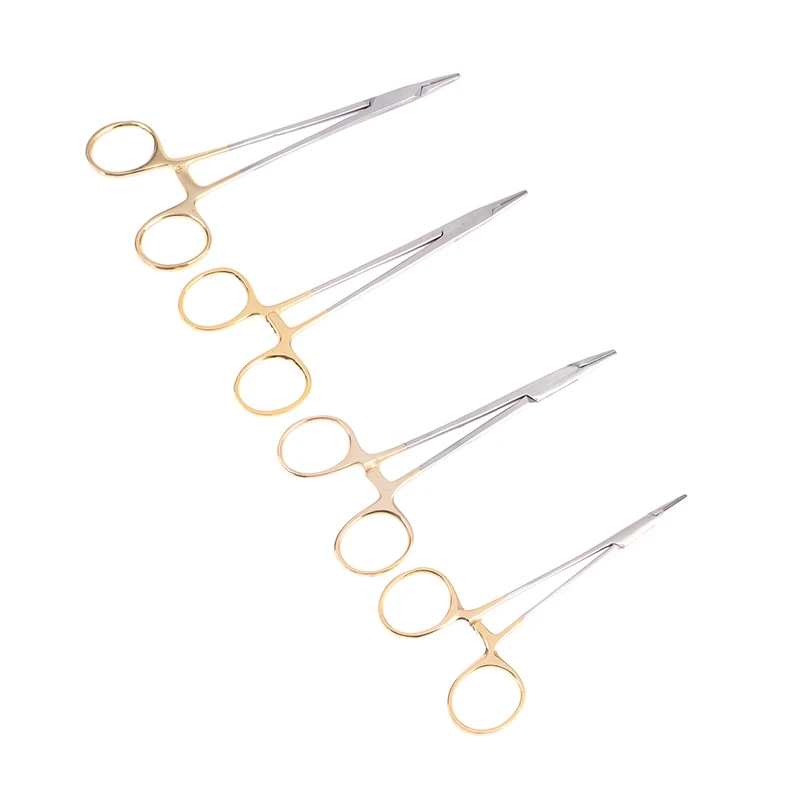 1PC Dental Needle Holder Plier TC Head German Reusable Stainless Steel Gold Plated Handle Orthodontic Forcep Surgical Instrument