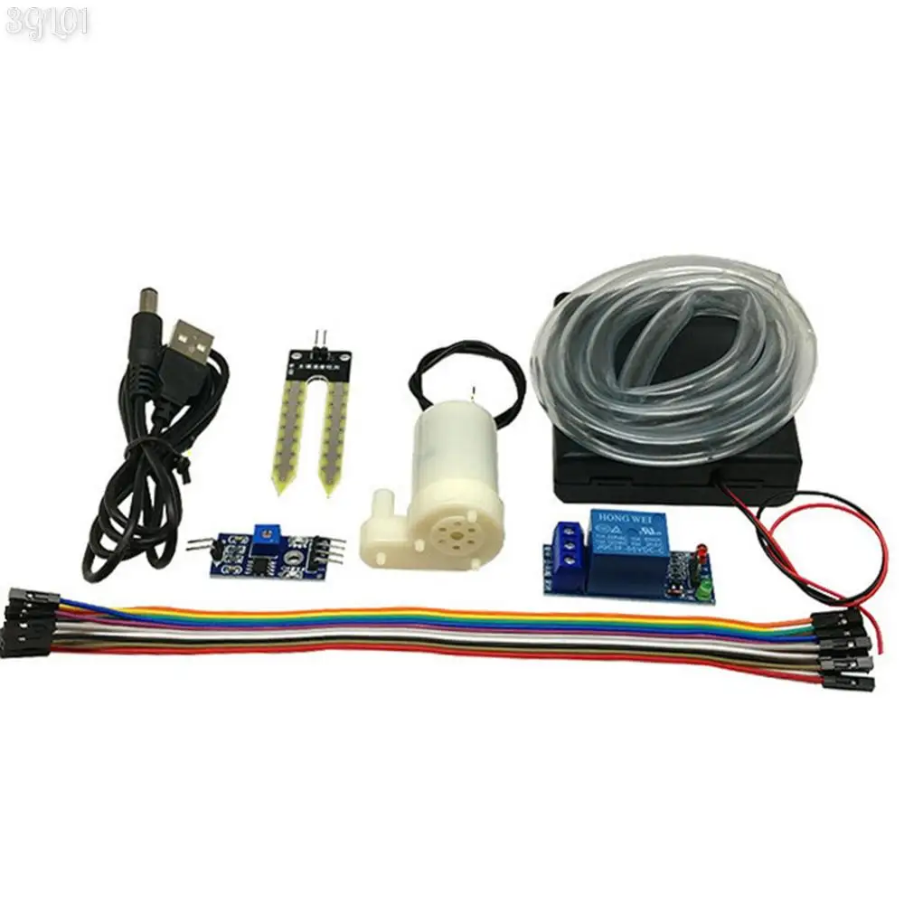 

Automatic Irrigation Module DIY Kit Watering System Kit Soil Moisture Sensor Relay Module Mini Water Pump for Arduino