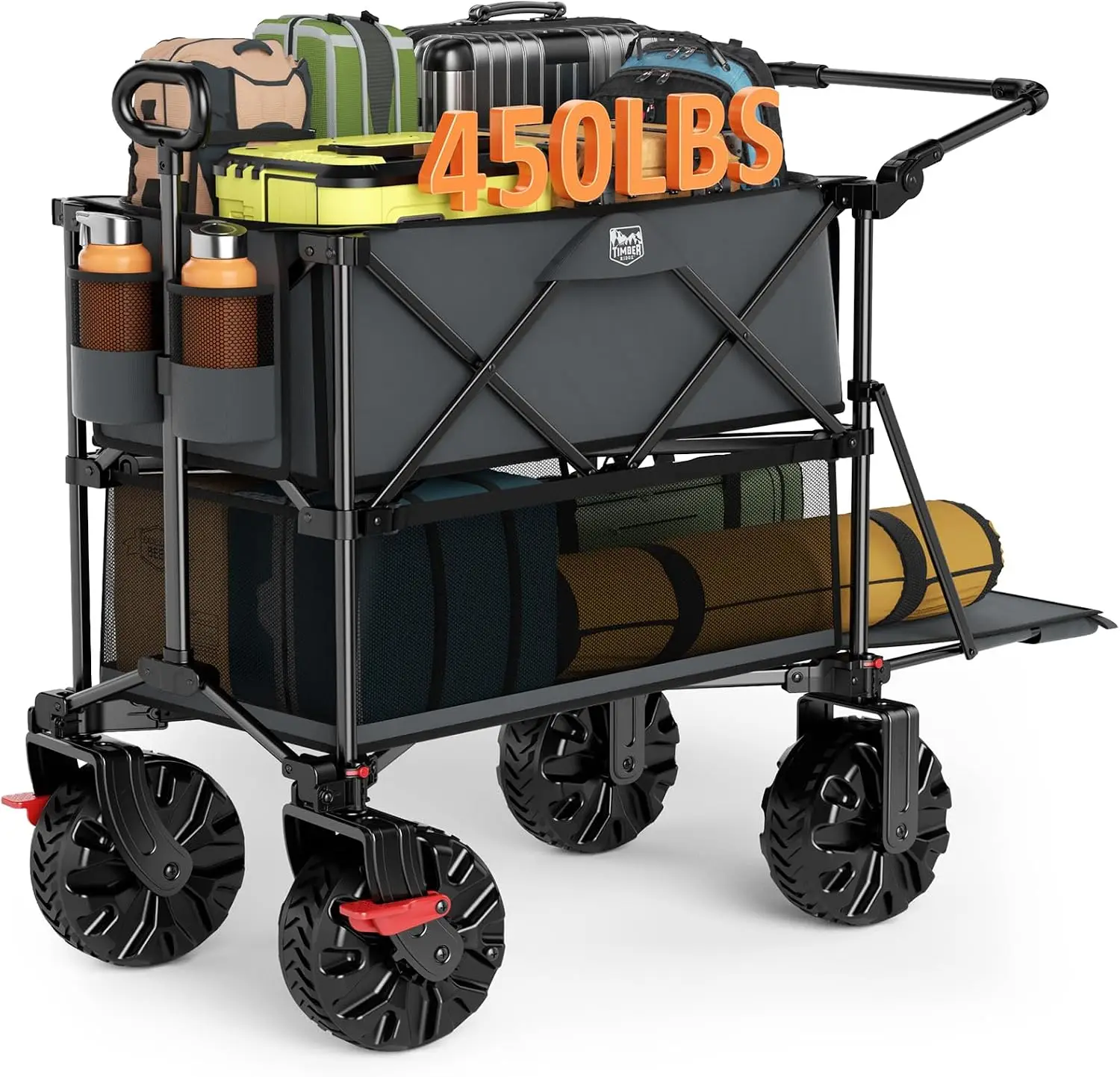 Double Decker Push Pull Wagon 400L Capacity 450lb Load