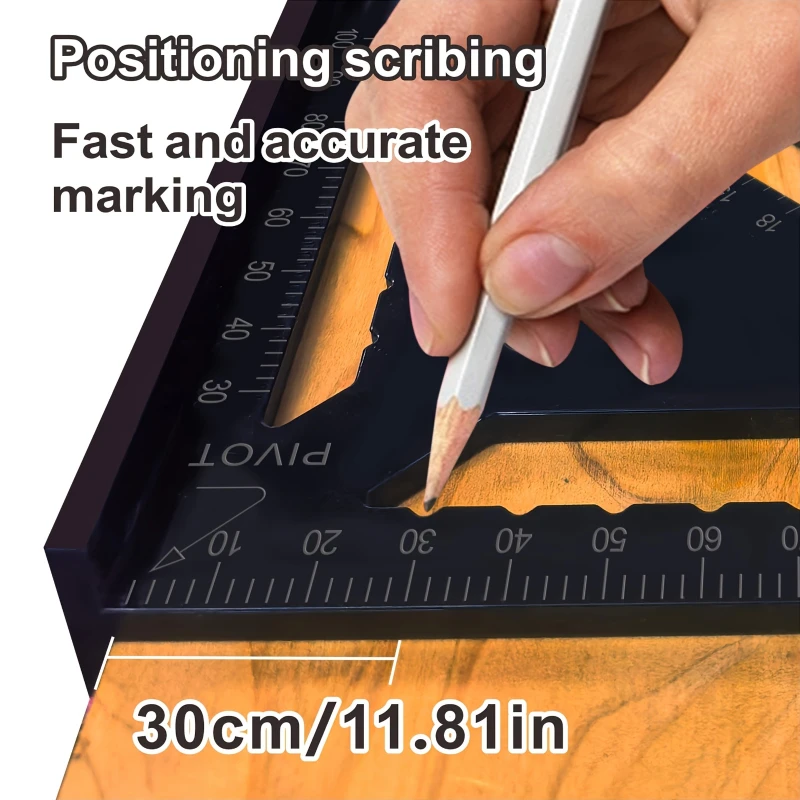 Triangle Ruler 7Inch 12inch Measurement Tool Plastic Carpenter Tools Square Angle Ruler Woodworking Tools Try Square Triangular
