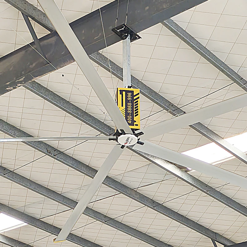JULAI 7300mm 24FT Large Industrial PMSM Motor Hvls Industrial Ceiling Fans 5 Blades for Warehouse Workshop