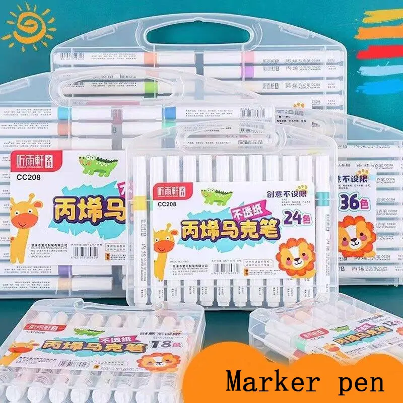 

Детские акриловые маркеры, водонепроницаемые и непрозрачные, на водной основе, нетоксичные, моющиеся, подходят для искусства и многослойных цветов, лучший подарок