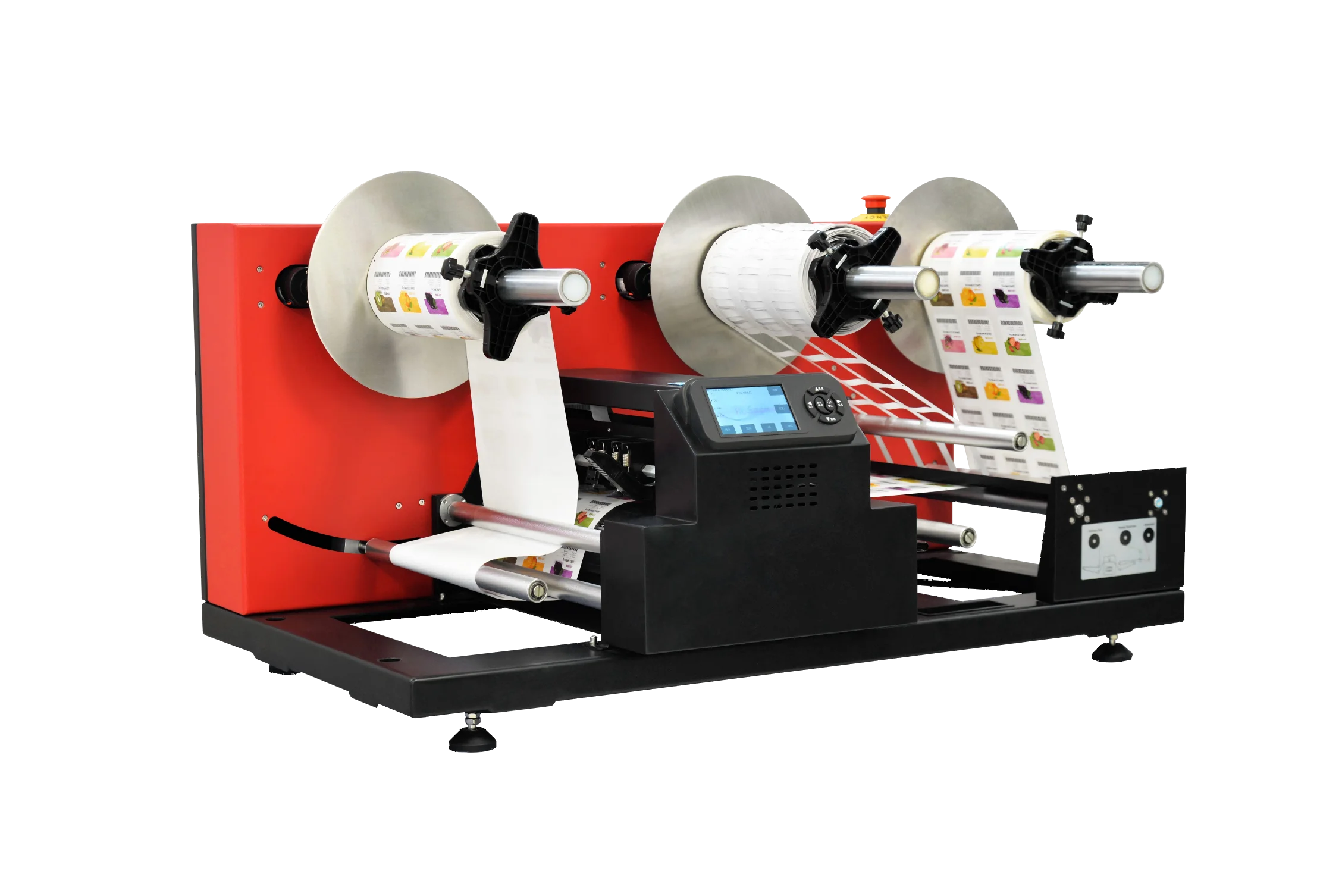 LC1610A Automatic Roll To Roll Label Cutter Machine Sticker Cutting Machine With Digtal Camera Position