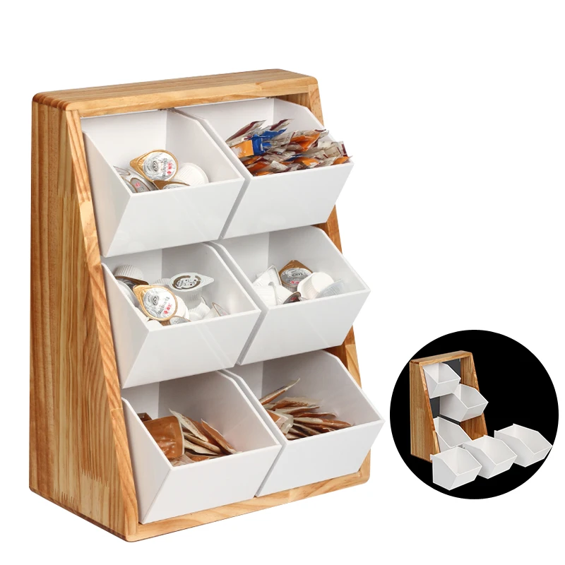 Dining Coffee Specially Or Milk Tea Bar Capsule Storage Rack Straw Tissue Sugar Bag Stirring Rod Storage Box Rack