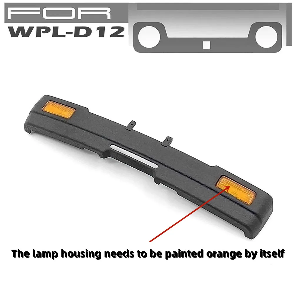 Front Bumper With turn signal for WPL D12 RC Car Accessories