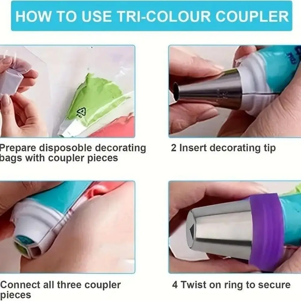 

47pcs/set Steel Cake Decorating Nozzles Set Baking Tool DIY Russian Tips Nozzle Multi Style Creative Flower Frosting Nozzles