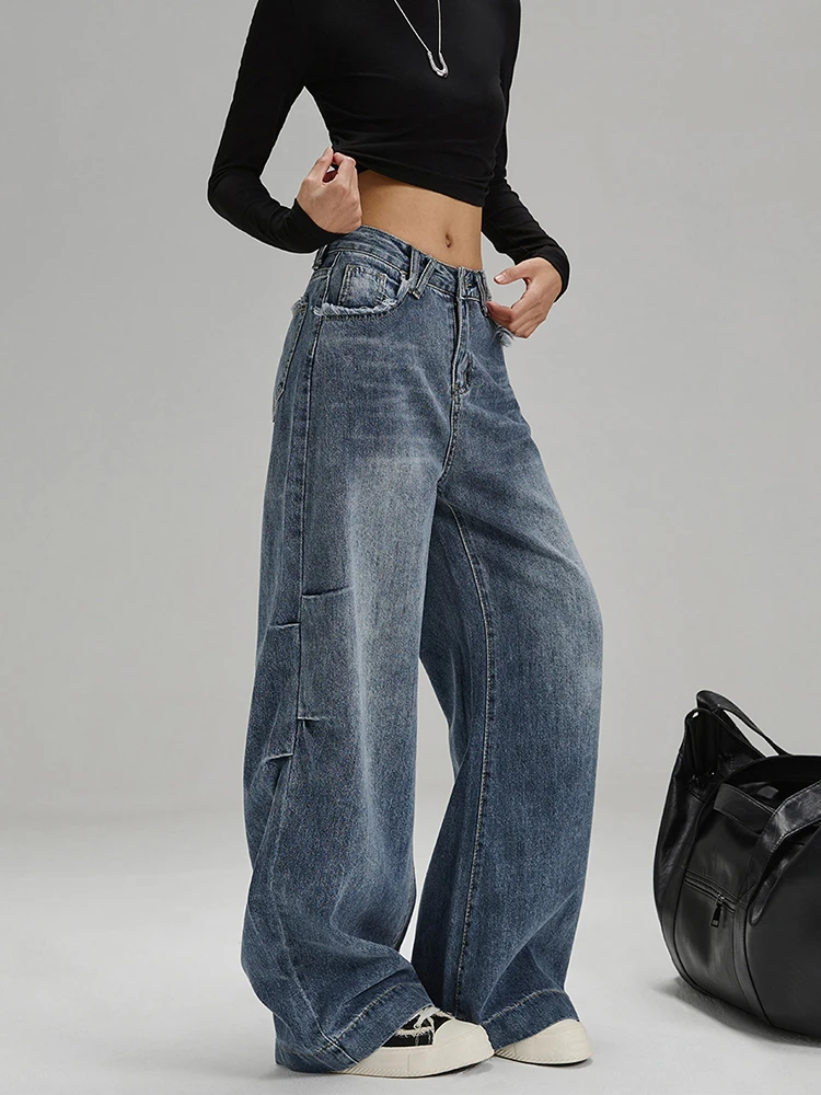 2025 outono inverno feminino americano retro denim calças compridas y2k 2000s baggy jean japonês harajuku masculino jean jeans de alta qualidade