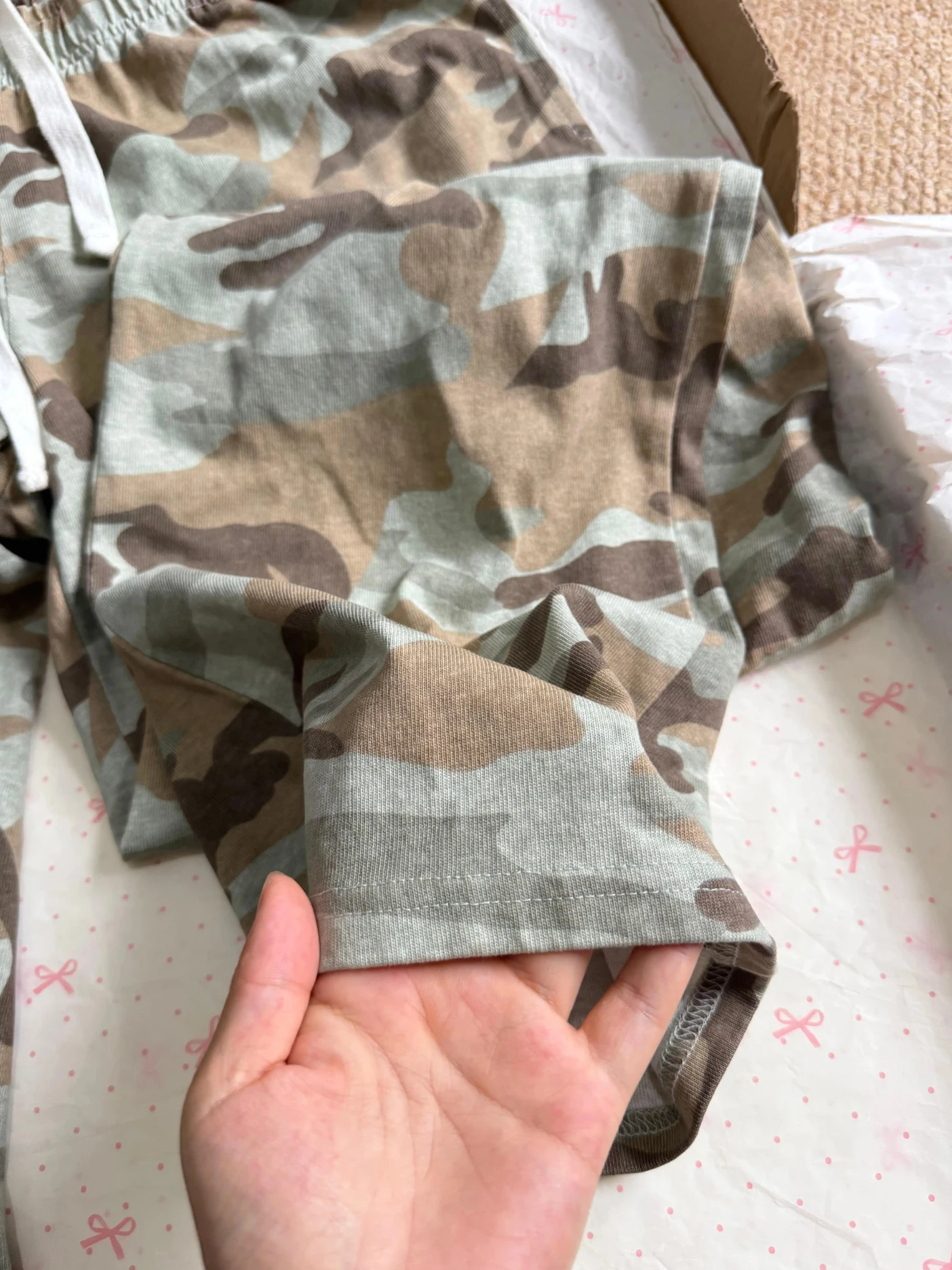 Camouflage Jogginghose mit Kordelzug für Damen, Sommer, elastische Taille, gerade Hose, amerikanische Vintage Streetwear, Baumwolle, Baggy Pants, Y2k – Detail 6