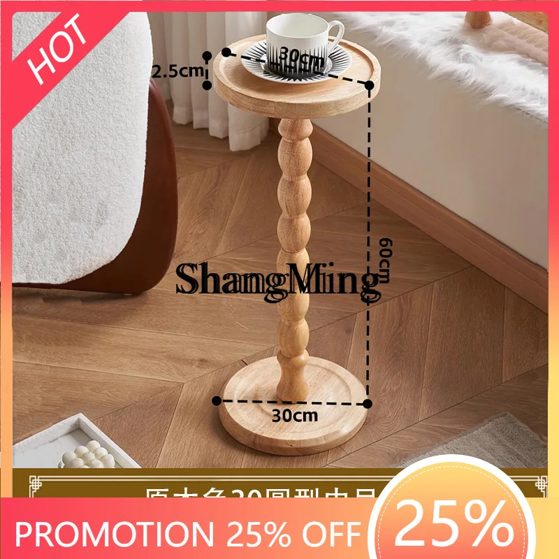 FG good-looking  oval sofa table solid wood coffee table bedside medieval table storage flower stand simple solid wood