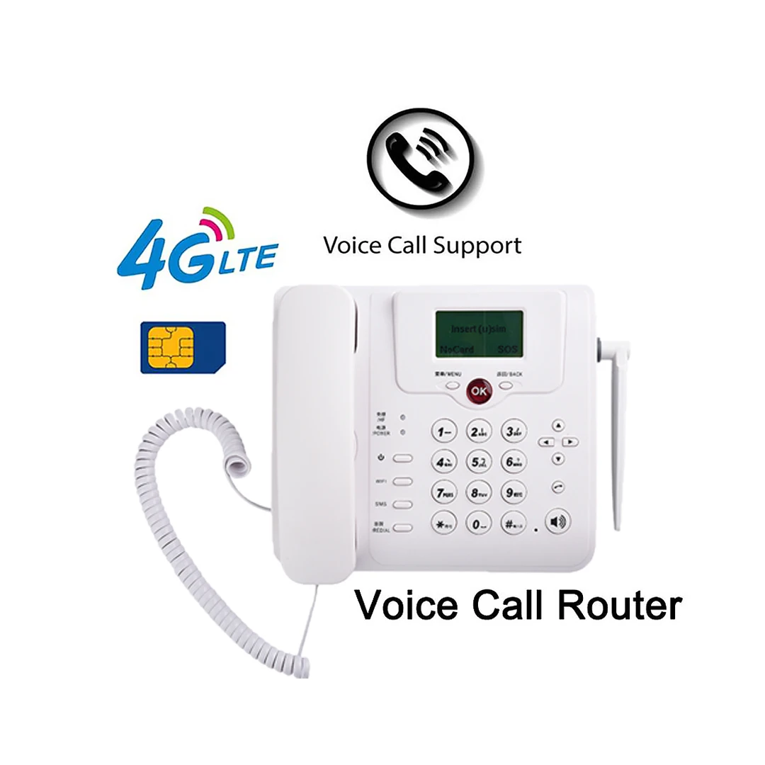 4G VoLTE Wifi Router Wireless Landline Voice Call Router Hotspot Broadband Fixed Telephone Wireless Desktop Phone With Sim Slot