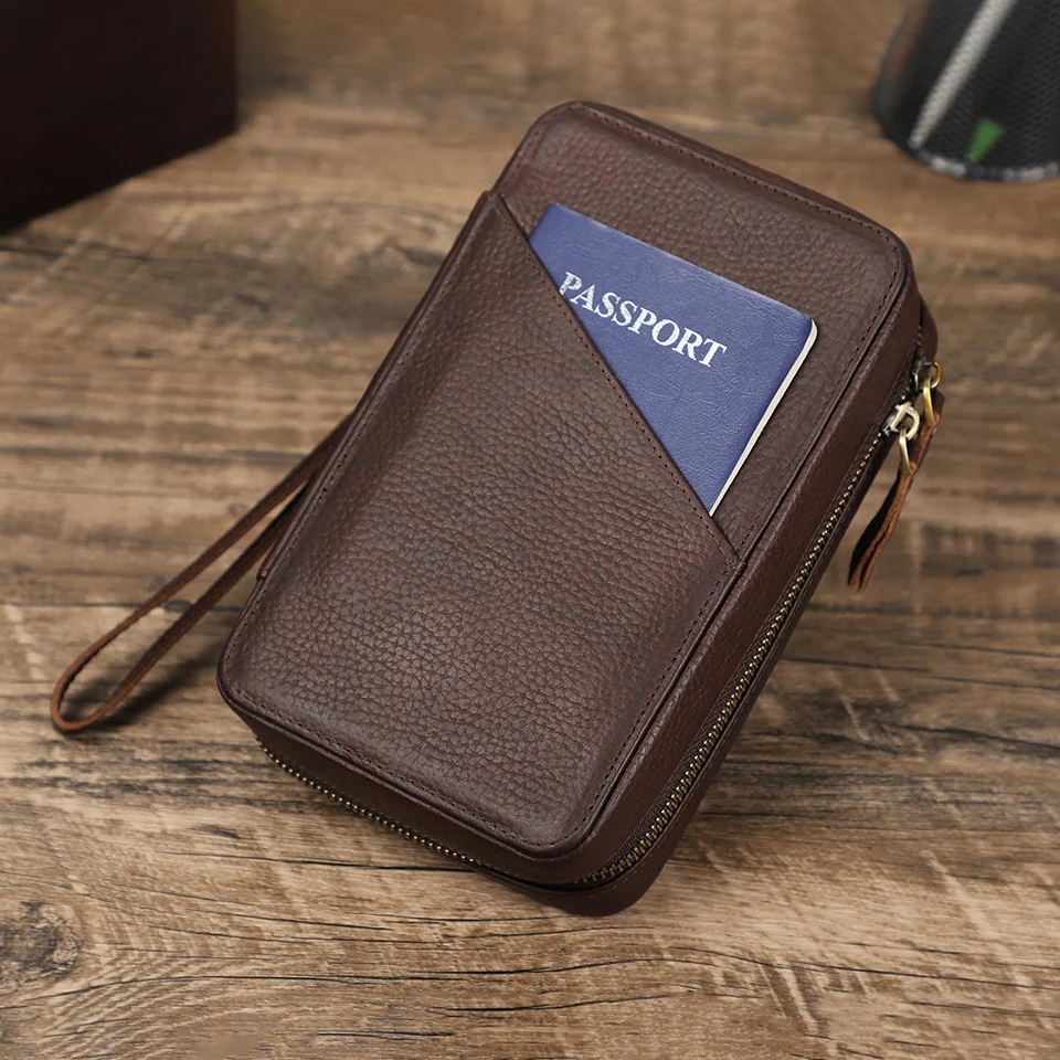 Echtes Leder Tragbare USB Daten Kabel Lagerung Tasche Kopfhörer Fall Elektronische Zubehör Gadgets Digital Organizer Box Beutel – Detail 9