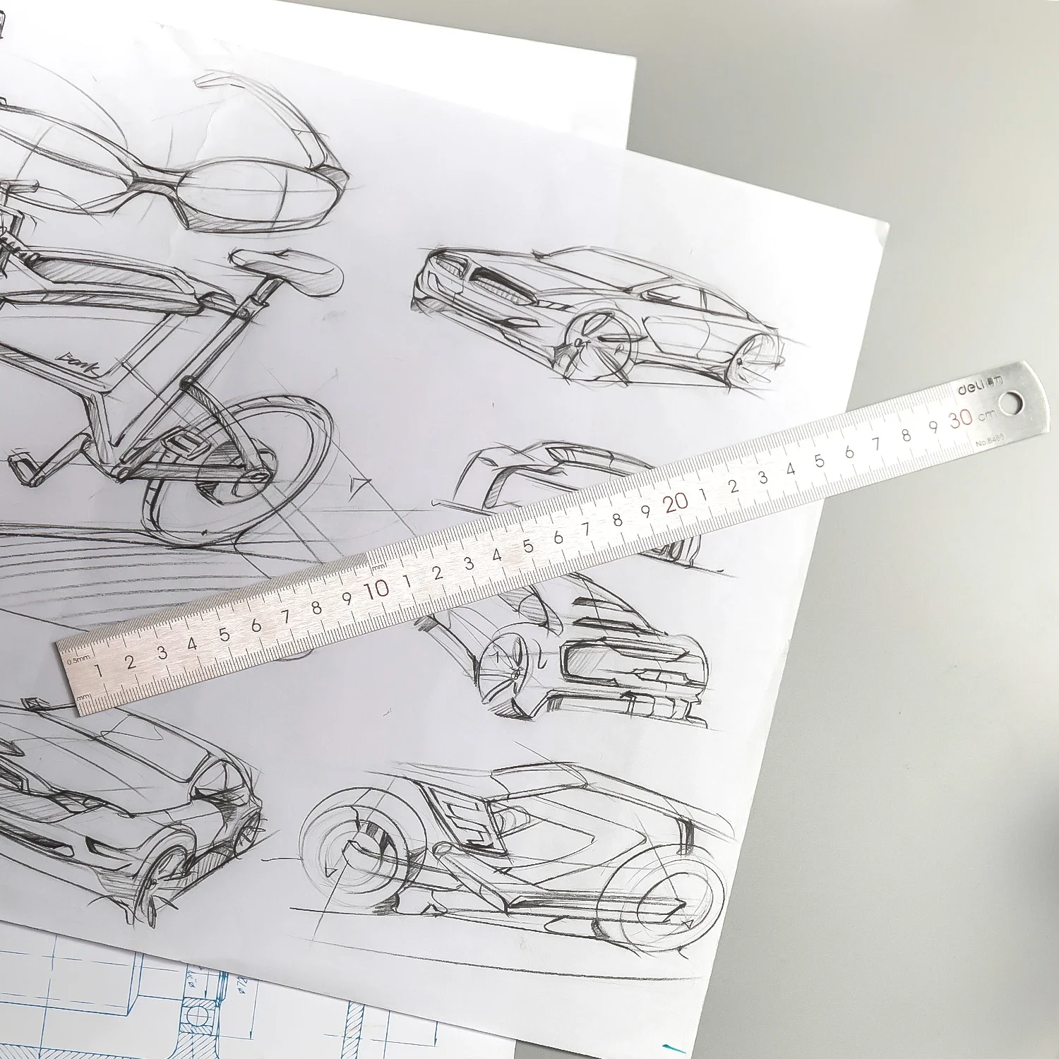 Deli-Stainless Steel Metric Straight-Régua, Milímetro Durável, Machinist Mapping, Desenho de Medição, Escritório e Material Escolar