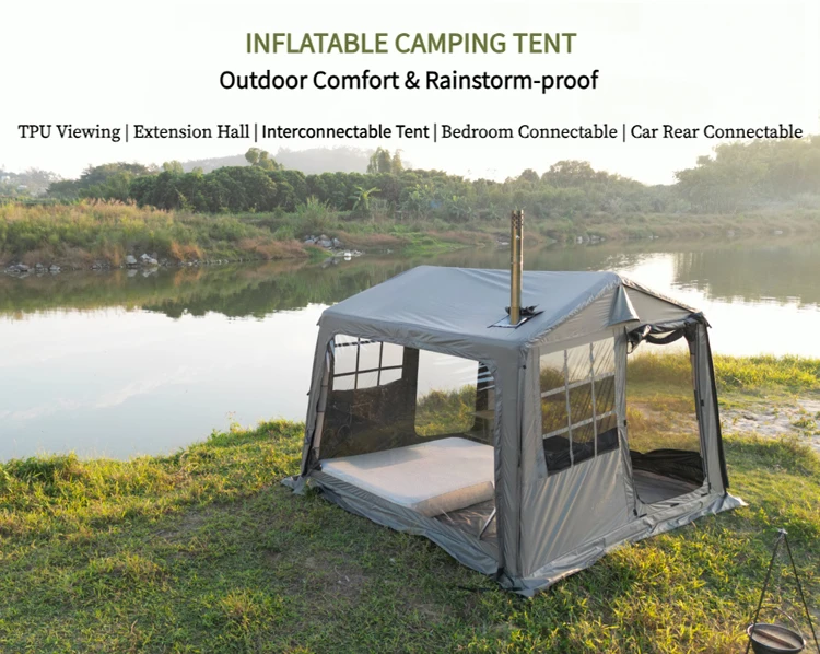 

Marvelous 2025 Waterproof Portable Inflatable Outdoor Camping Tent Oxford Fabric Air Tent for Sale