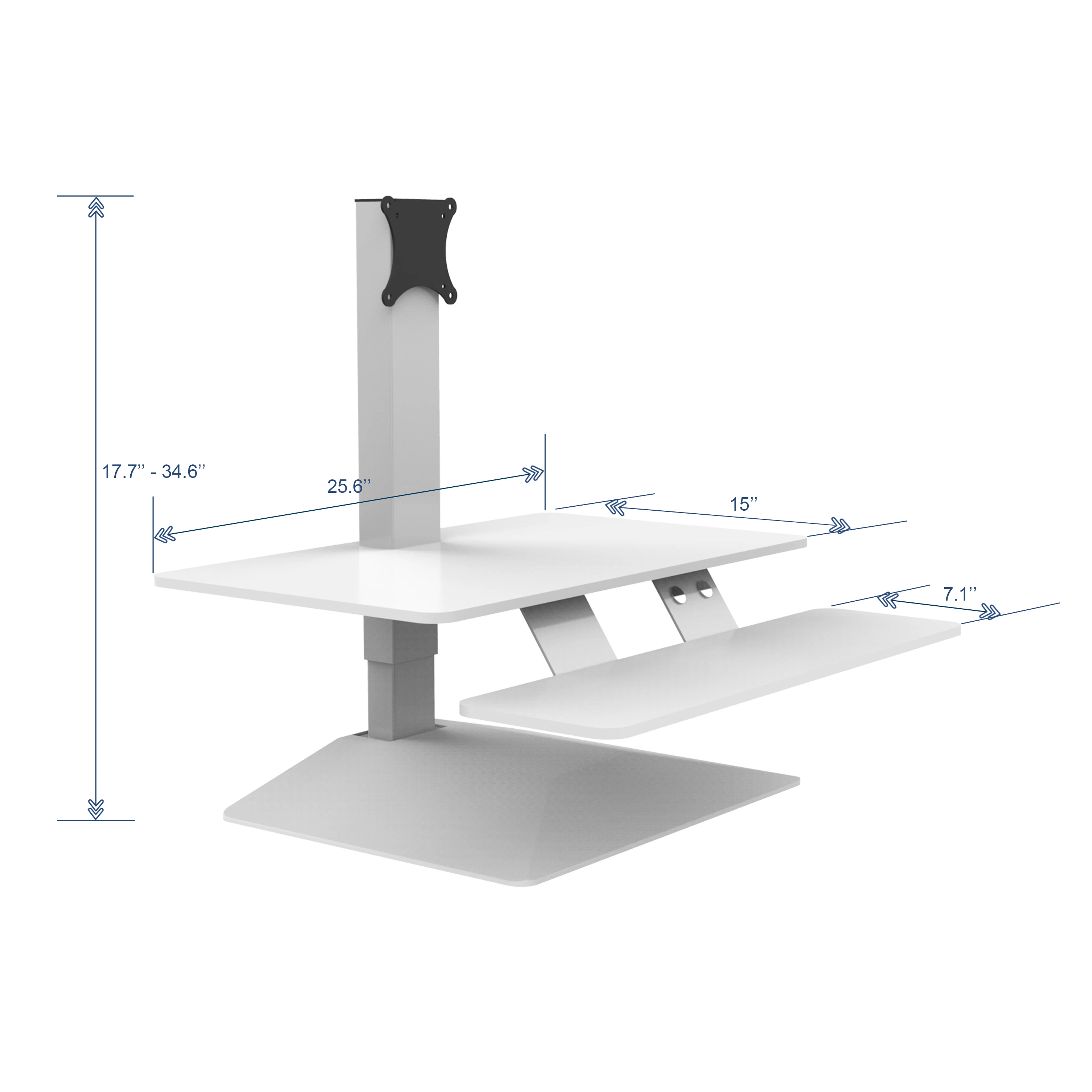 Modern Electric Height Adjustable Electric Power Standing Desk Sit to Stand Desk Converter