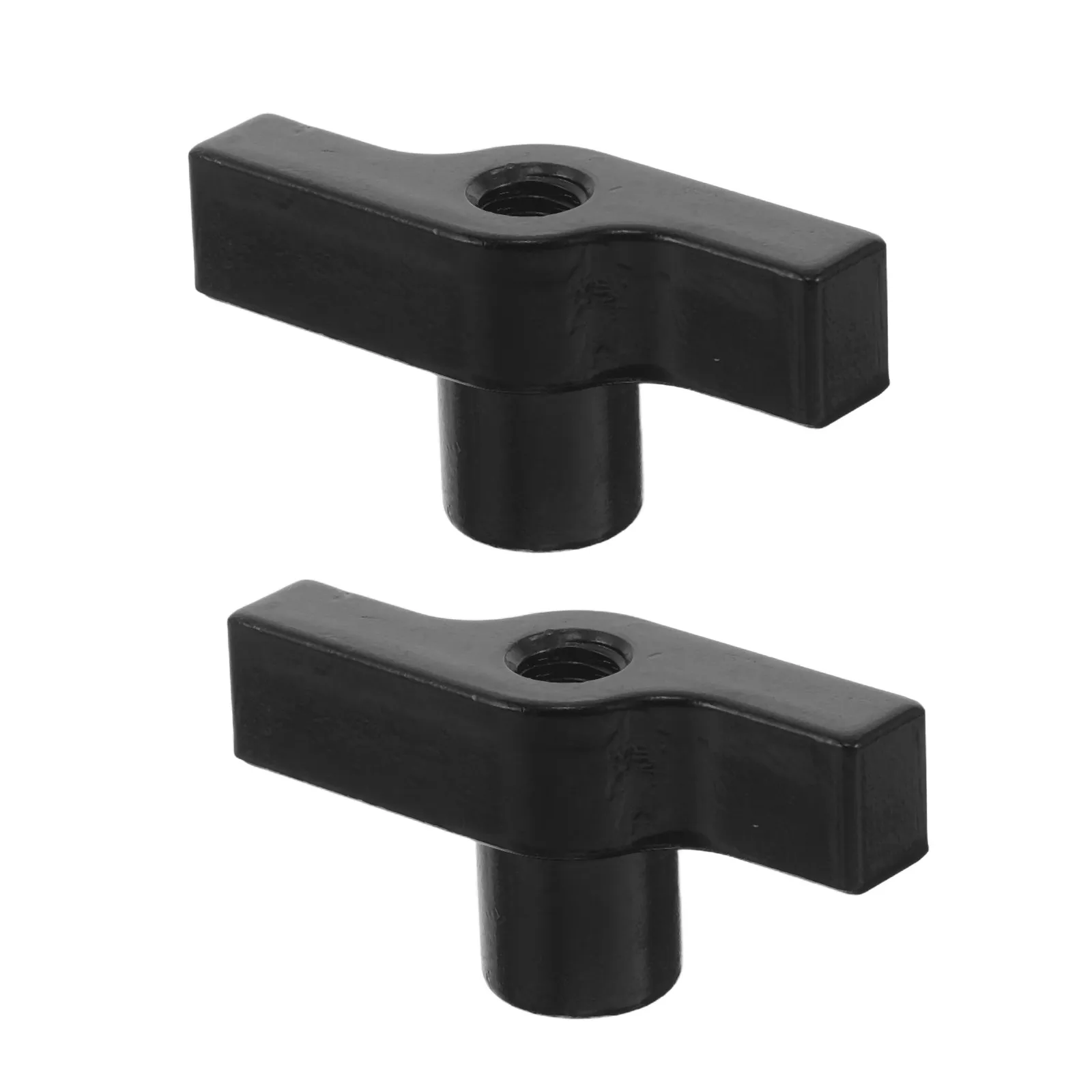 2Pcs Stage Lighting Hardware M8 Wing Nut Through Hole T Knobs Hand Screw Hand Twist Stage Light Mount Clamp Nut Rigging