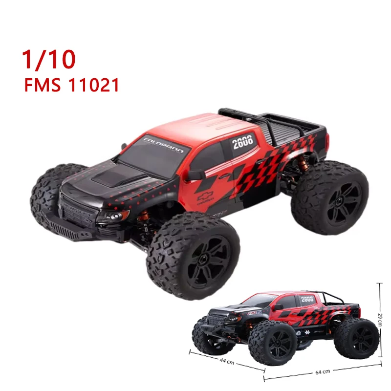 

1/10 FMS 11021 4WD Альпинистский радиоуправляемый автомобиль Модель 4x4 RS Электрический металлический шасси Бесщеточный внедорожный трюк Пикап Мальчики Игрушки Красный/Черный