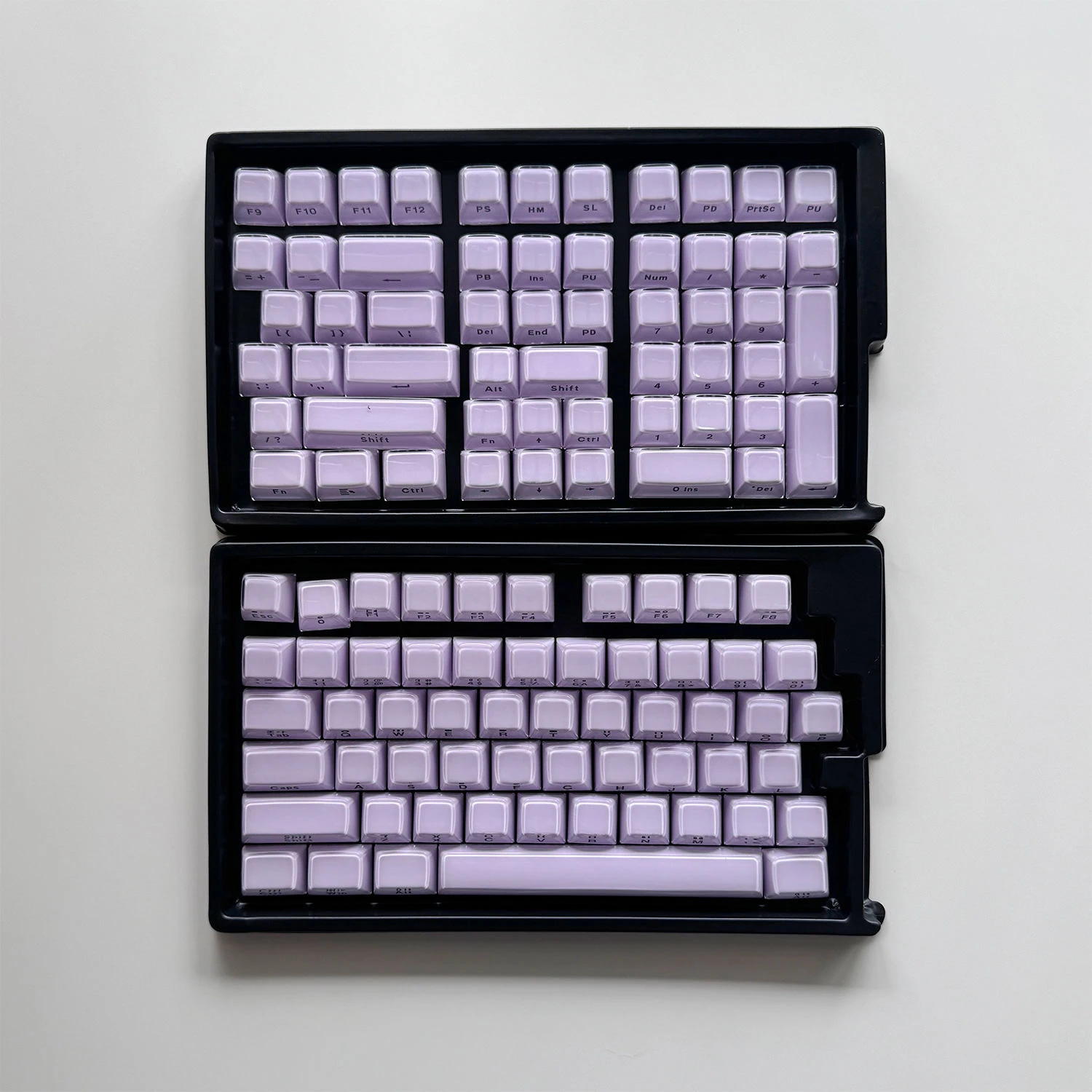 Purple Crystal Jelly Keycap 113keys PC OEM Double Color Molding Double Color Injection Wear resistant Side Engraved Keycap