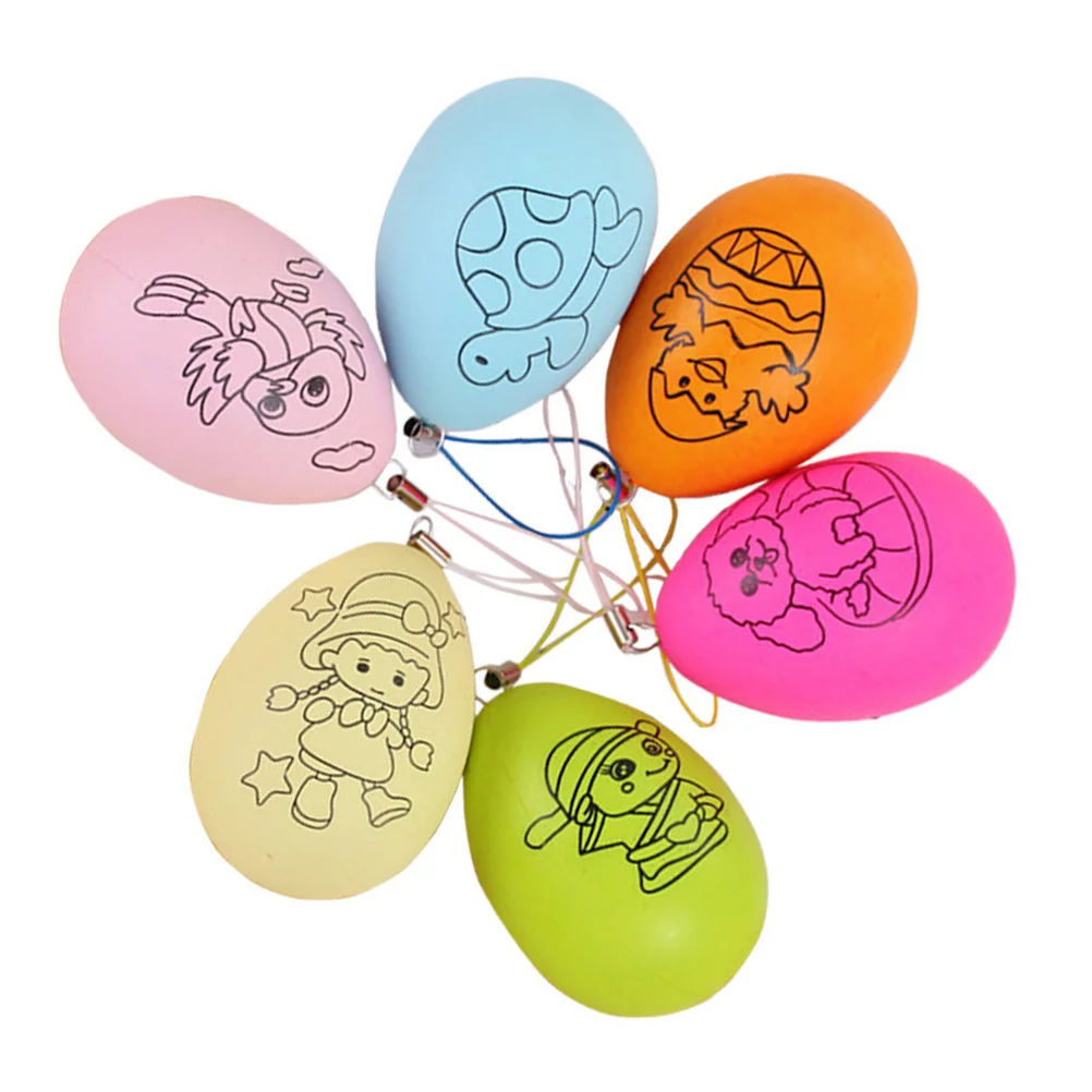 24 قطعة من بيض عيد الفصح البلاستيكية DIY مجموعة الحرف اليدوية للأطفال مشاريع تلوين اللوحة الإبداعية مظهر واقعي على شكل بيض قلادة ديكور مصنوع يدويًا